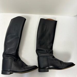 Marlborough Riding Boots Equestrian Black Leather 7.5 Horse English Classic